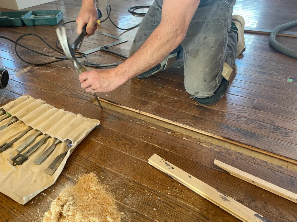repairing damage floor