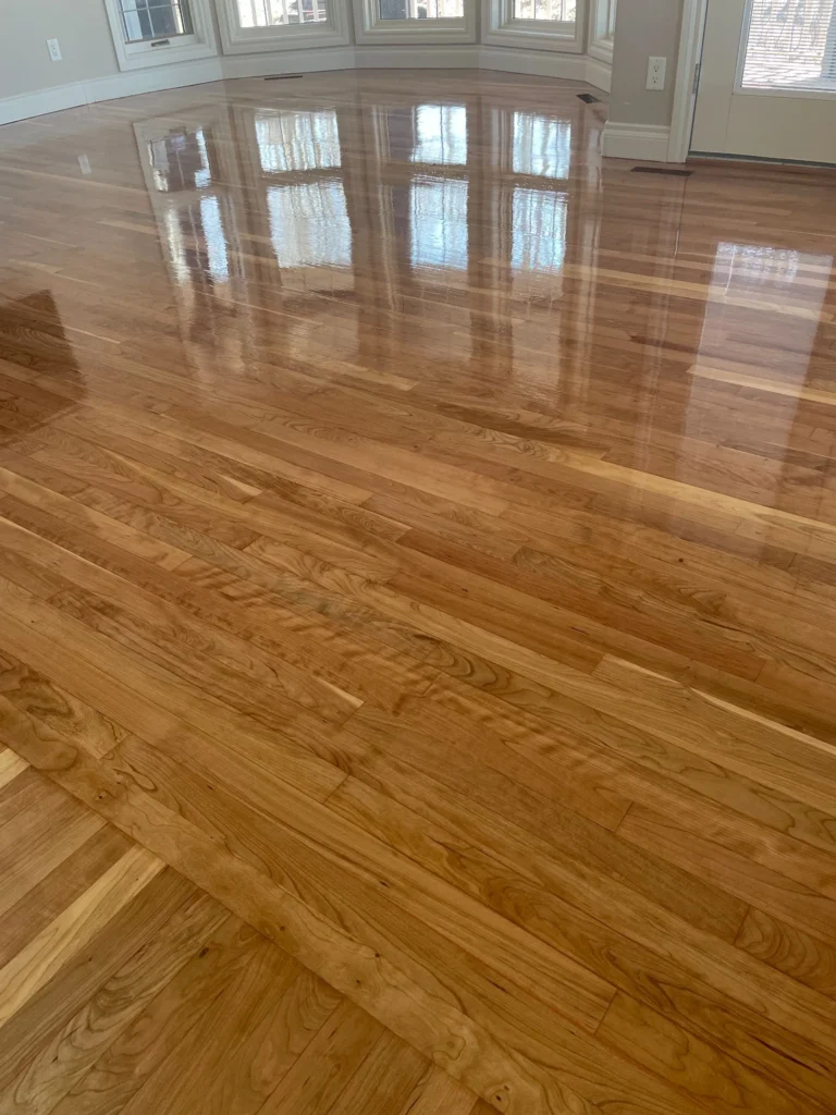 polished wooden floor