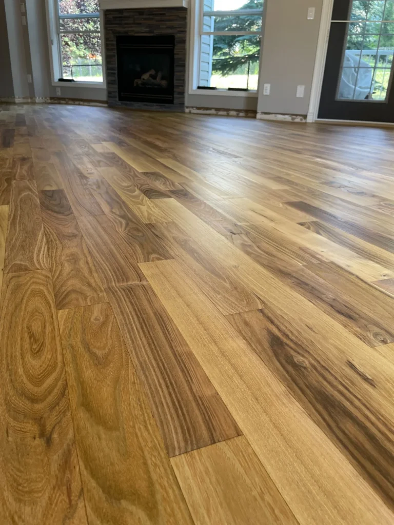 brown wood floor