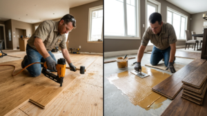 nail down vs glue down