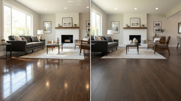 High-Gloss vs Satin Hardwood Finish | Arbutus Hardwood