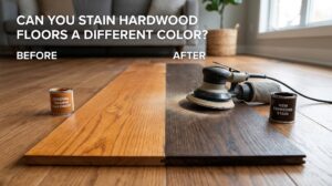 Can you stain hardwood floors a different color?