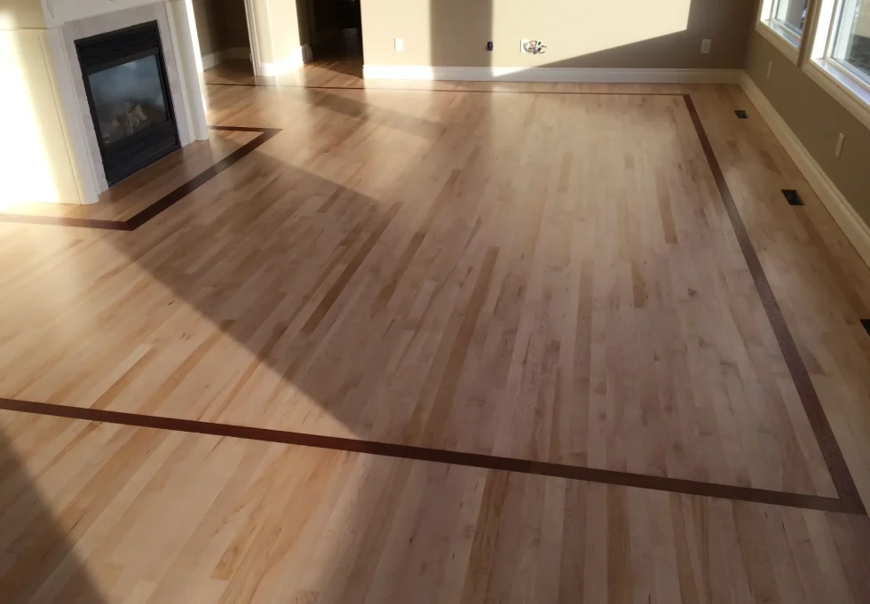 border in wooden floor